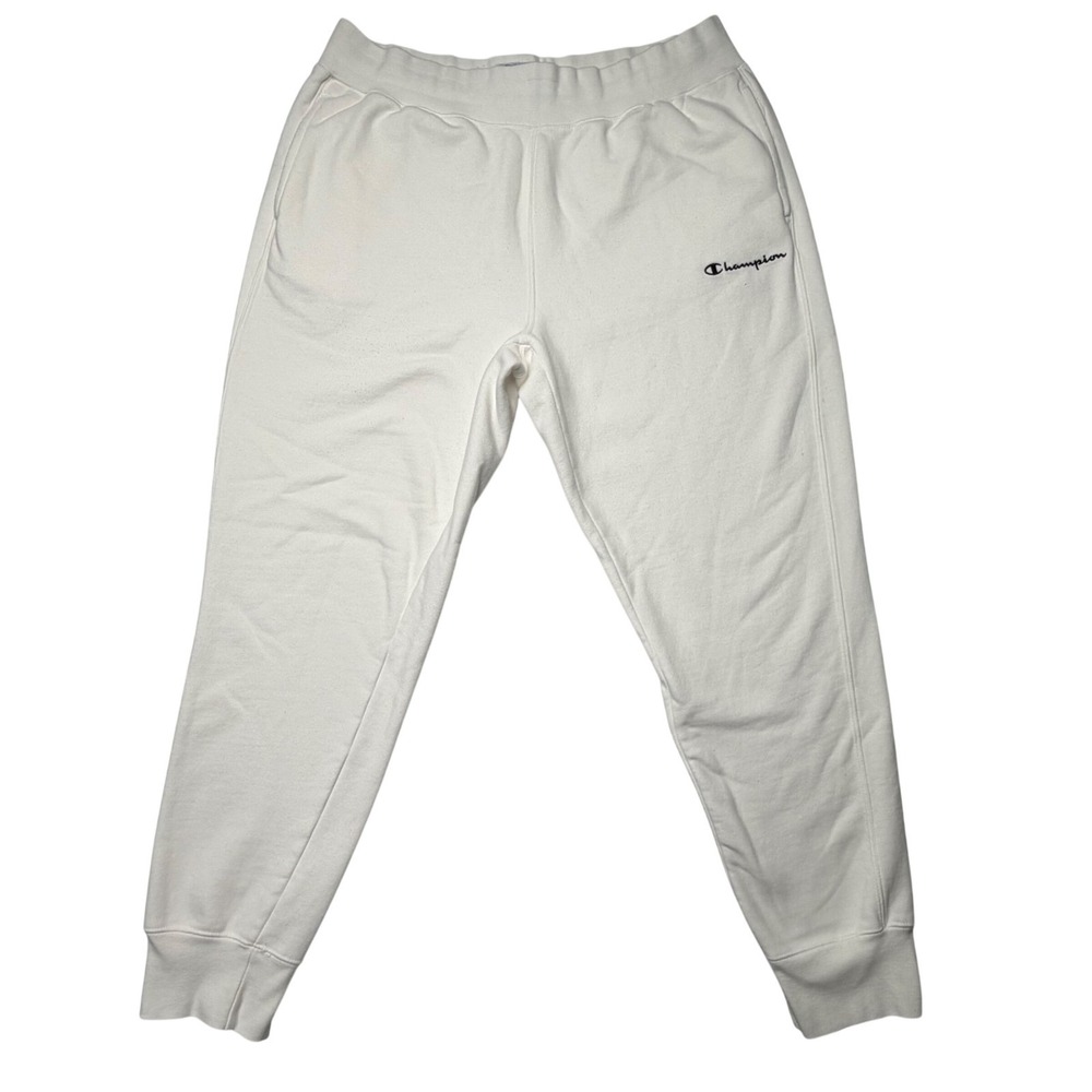 Champion Sweatpants White Jogger Authentic Athleticwear Fleece Mens XL